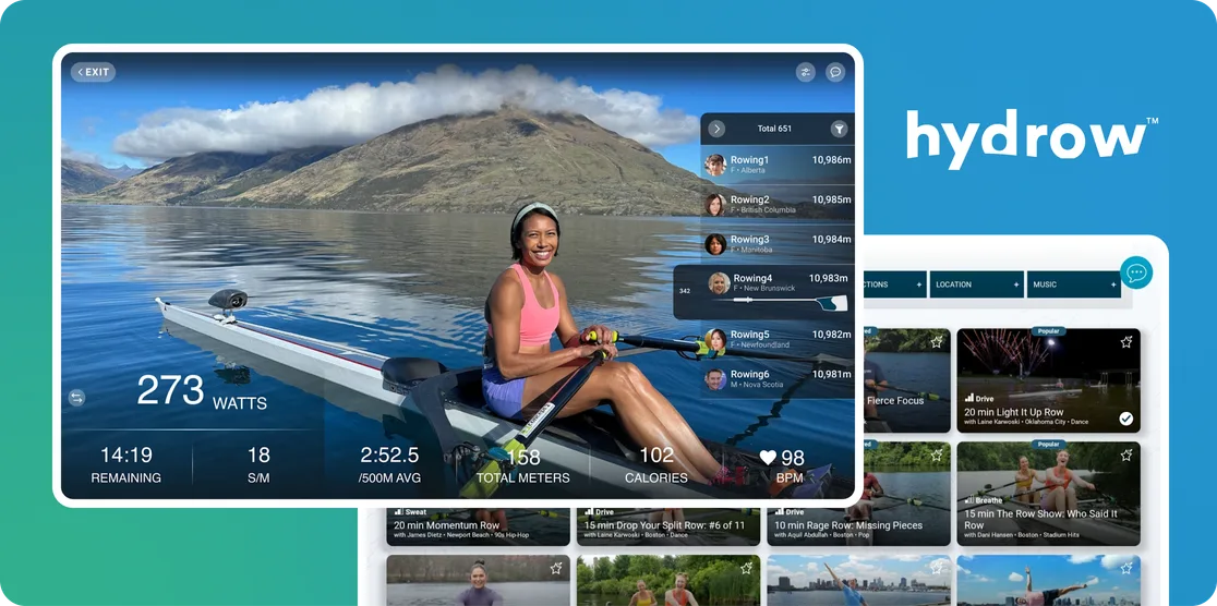 Hydrow — live-streamed immersive rowing experience