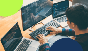 Developer performing code maintenance on an app.