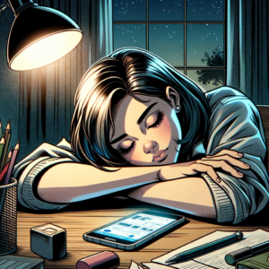 Girl going through cognitive load.